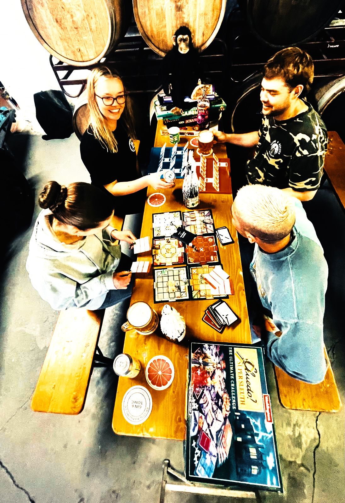 Retro board games in the On Point tap room
