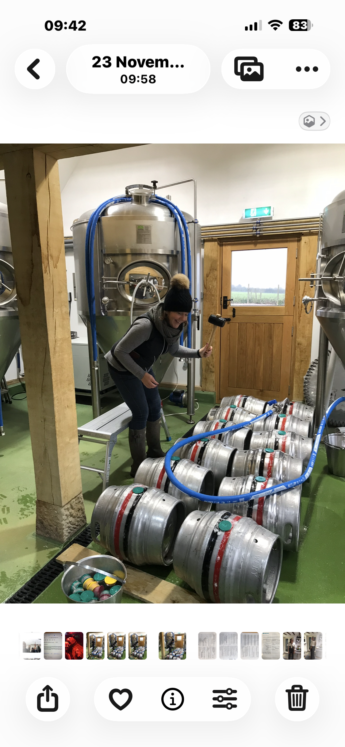 Cask racking at Roebuck Brewery Drsaycott in the Clay