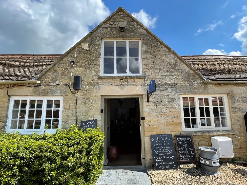 Tap room entrance